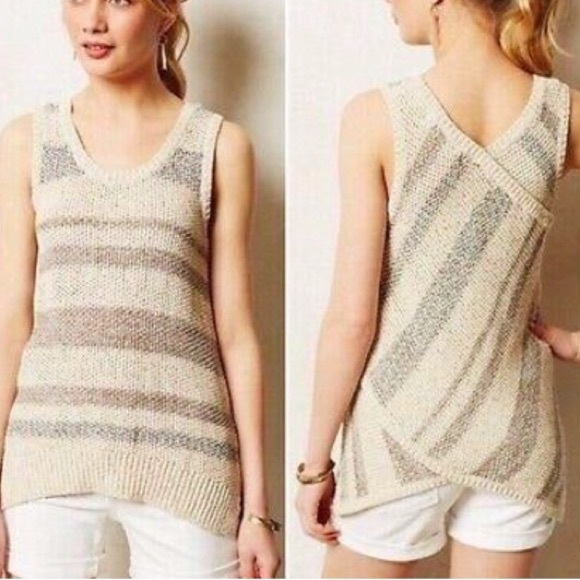 Anthropologie Sparrow Knit Striped Tank - Picture 8 of 9